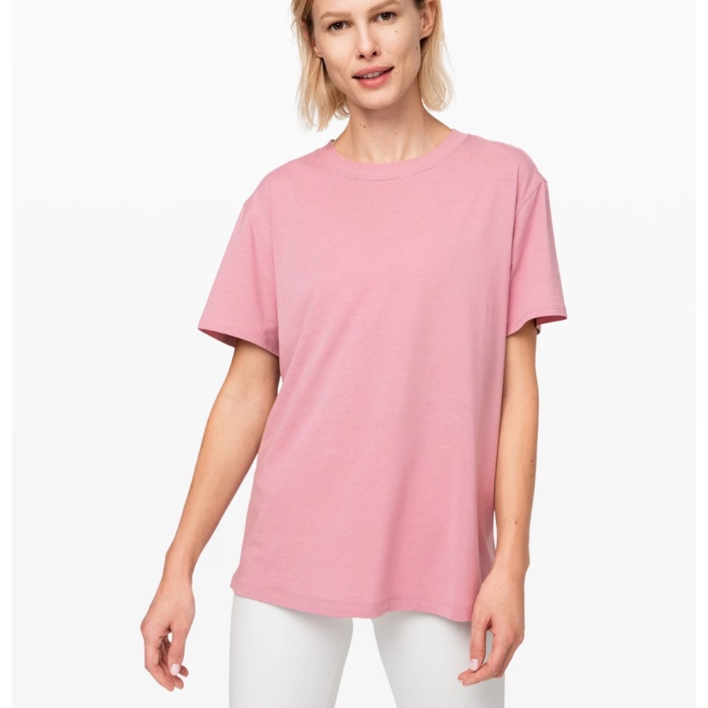Lululemon All Yours Tee Pink Taupe- Size 6